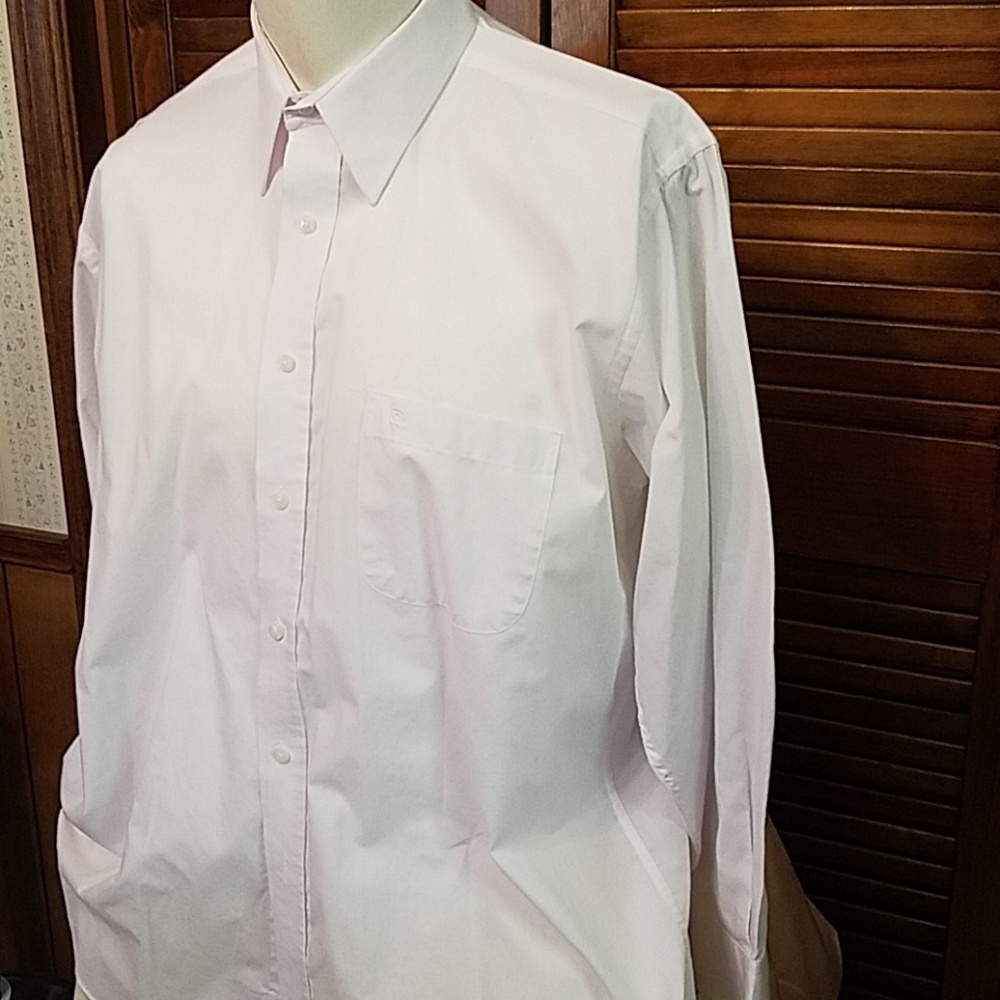 5/$15 Men's White Pierre Cardin shirt - Picture 7 of 10